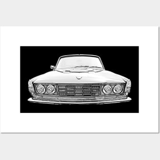 Rover P6 1960s-1970s British classic car Posters and Art